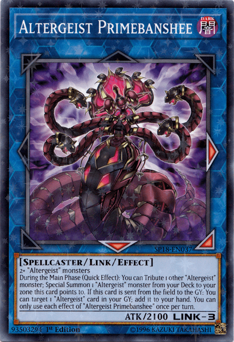 1st Edition, Dark, Link/Effect Monster, Spellcaster, Star Pack VRAINS, Starfoil Rare Altergeist Primebanshee [SP18-EN037] Starfoil Rare - Trading Card World