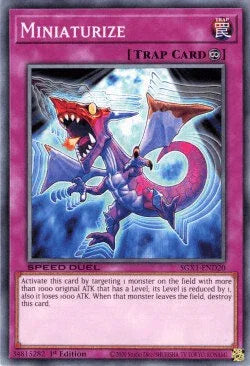 1st Edition, Common, Continuous Trap, Speed Duel GX: Duel Academy Box, Trap Miniaturize [SGX1-END20] Common - Trading Card World