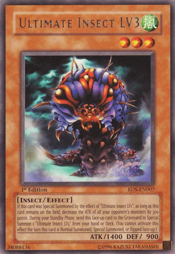 1st Edition, Effect Monster, Insect, Rare, Rise of Destiny, Unlimited, Wind Ultimate Insect LV3 [RDS-EN007] Rare - Trading Card World