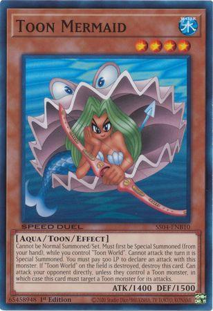 1st Edition, Aqua, Common, Speed Duel: Match of the Millennium, Toon/Effect Monster, Water Toon Mermaid [SS04-ENB10] Common - Trading Card World
