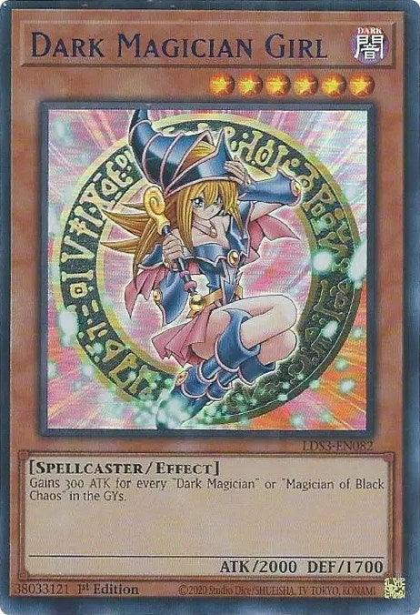1st Edition, Dark, Effect Monster, Legendary Duelists: Season 3, Spellcaster, Ultra Rare Dark Magician Girl (Blue) [LDS3-EN082] Ultra Rare - Trading Card World