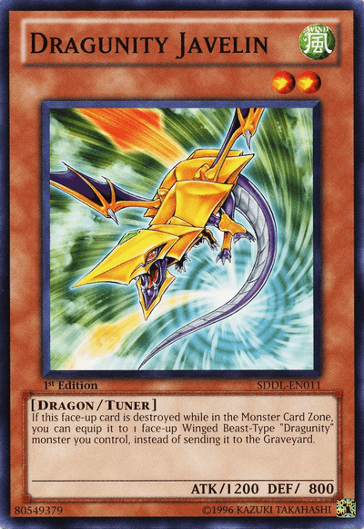 1st Edition, Common, Dragon, Structure Deck: Dragunity Legion, Tuner Monster, Unlimited, Wind Dragunity Javelin [SDDL-EN011] Common - Trading Card World