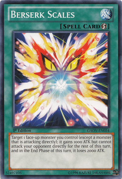1st Edition, Common, Galactic Overlord, Quick Play Spell, Spell, Unlimited Berserk Scales [GAOV-EN054] Common - Trading Card World