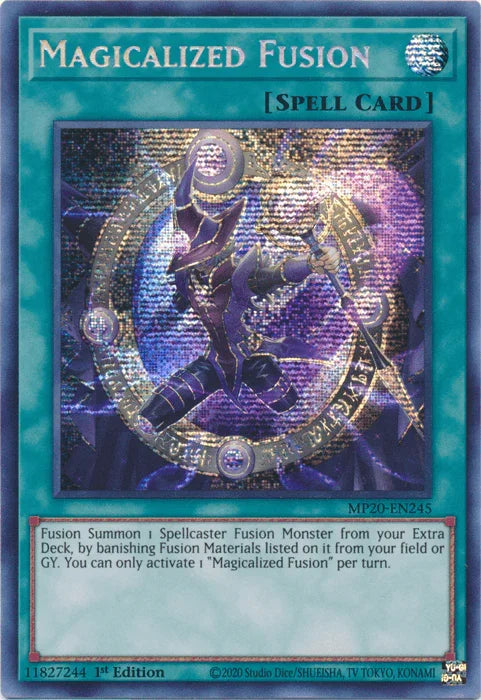 1st Edition, 2020 Tin of Lost Memories, Normal Spell, Prismatic Secret Rare, Spell Magicalized Fusion [MP20-EN245] Prismatic Secret Rare - Trading Card World