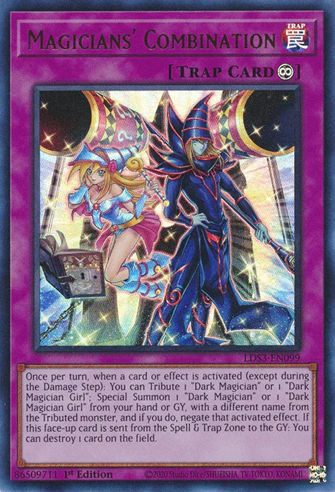 1st Edition, Continuous Trap, Legendary Duelists: Season 3, Trap, Ultra Rare Magicians' Combination [LDS3-EN099] Ultra Rare - Trading Card World