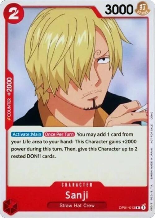 Character, One Piece Demo Deck Cards, Rare, Straw Hat Crew Sanji [One Piece Demo Deck Cards] - Trading Card World
