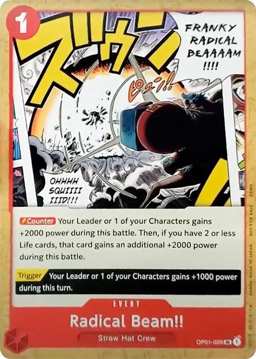 Event, One Piece Demo Deck Cards, Straw Hat Crew, Uncommon Radical Beam!! [One Piece Demo Deck Cards] - Trading Card World