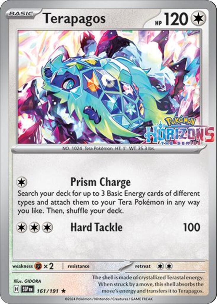161, Colorless, Fighting [x2], Miscellaneous Cards, Rare, Reverse Holofoil Terapagos (161/191) [Miscellaneous Cards] - Trading Card World