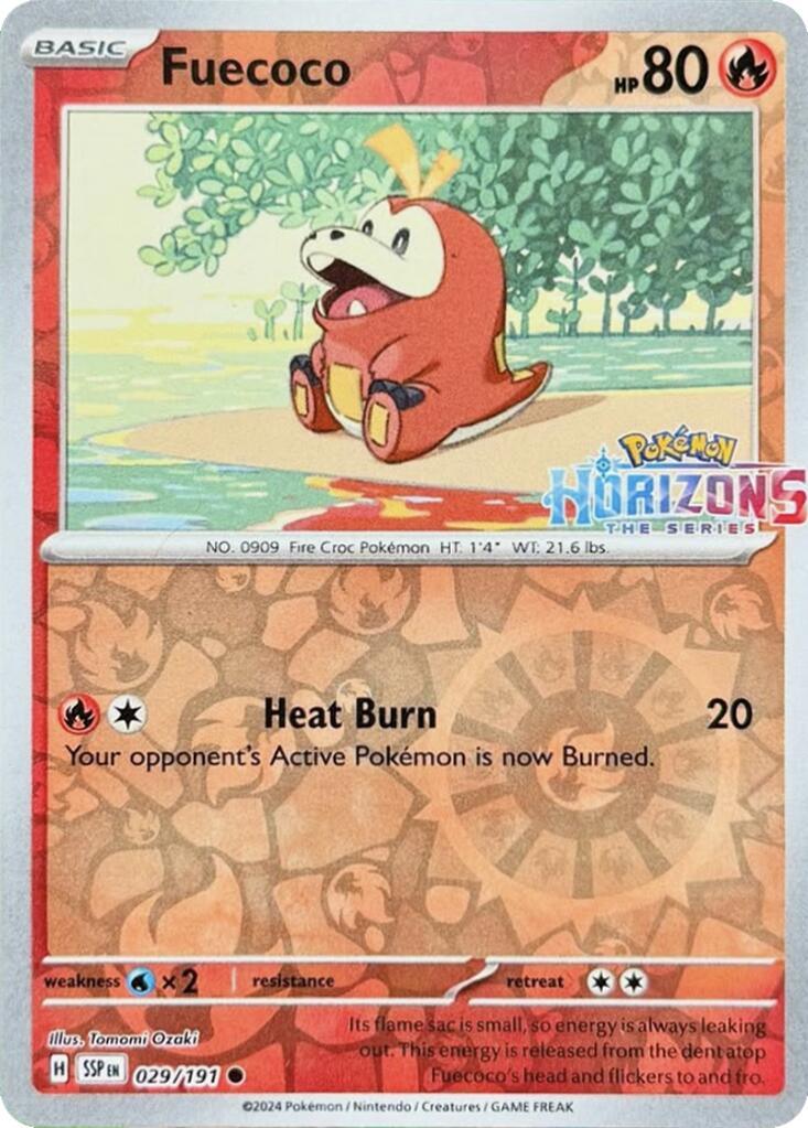 029, Common, Fire, Miscellaneous Cards, Reverse Holofoil, Water [x2] Fuecoco (029/191) [Miscellaneous Cards] - Trading Card World