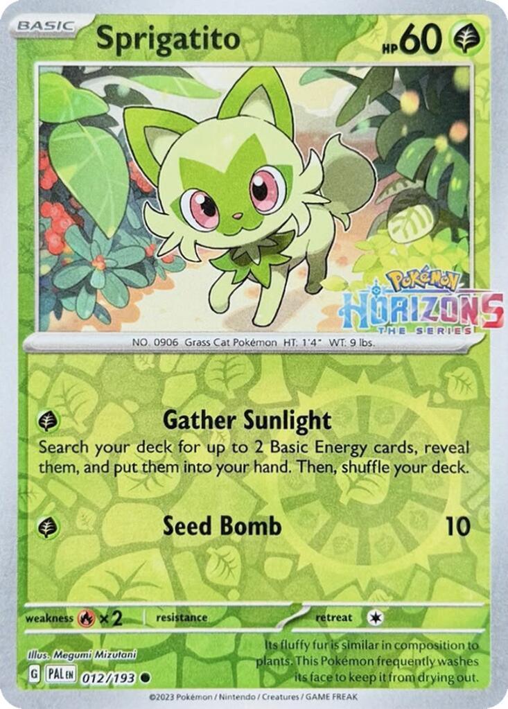 012, Common, Fighting [x2], Grass, Miscellaneous Cards, Reverse Holofoil Sprigatito (012/193) [Miscellaneous Cards] - Trading Card World