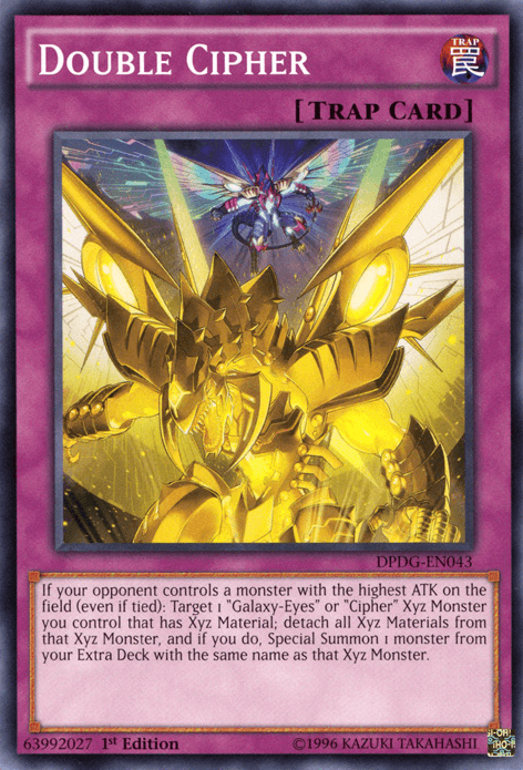 1st Edition, Common, Duelist Pack: Dimensional Guardians, Normal Trap, Trap Double Cipher [DPDG-EN043] Common - Trading Card World