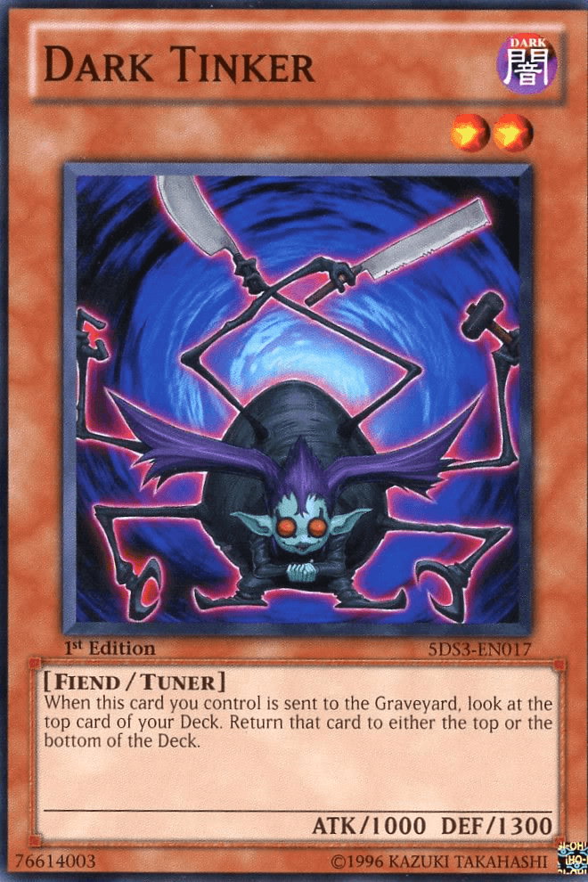 1st Edition, Common, Dark, Fiend, Starter Deck: Duelist Toolbox, Tuner/Effect Monster Dark Tinker [5DS3-EN017] Common - Trading Card World