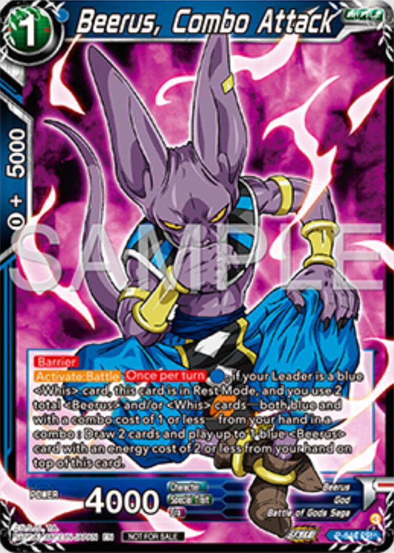 Battle, Battle of Gods Saga, Beerus, Blue, God, P-644, Parallel Foil, Promo, Tournament Promotion Cards Beerus, Combo Attack (P-644) [Tournament Promotion Cards] - Trading Card World