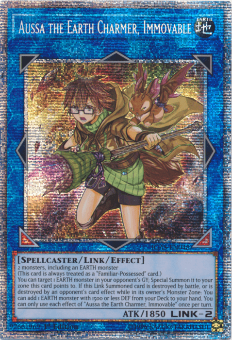1st Edition, Earth, Ignition Assault, Link/Effect Monster, Spellcaster, Starlight Rare Aussa the Earth Charmer, Immovable [IGAS-EN048] Starlight Rare - Trading Card World