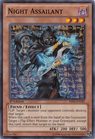 1st Edition, Battle Pack: Epic Dawn, Common, Dark, Effect Monster, Fiend, Unlimited Night Assailant [BP01-EN187] Common - Trading Card World