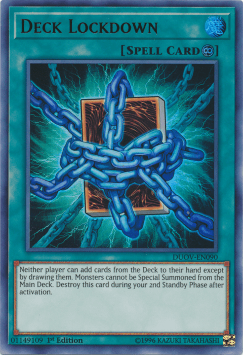 1st Edition, Continuous Spell, Duel Overload, Spell, Ultra Rare Deck Lockdown [DUOV-EN090] Ultra Rare - Trading Card World