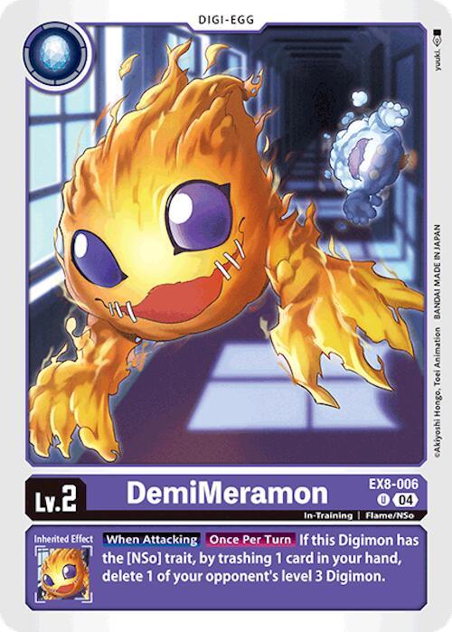 Chain of Liberation, Digi-Egg, EX8-006, Flame/NSo, In-Training, Purple, Uncommon DemiMeramon [EX8-006] [Chain of Liberation] - Trading Card World