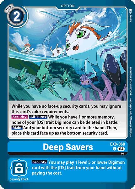 Blue, Chain of Liberation, DS, EX8-068, Option, Uncommon Deep Savers [EX8-068] [Chain of Liberation] - Trading Card World