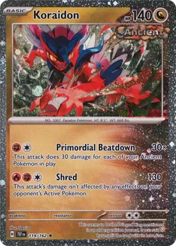 119, Dragon, Holofoil, Miscellaneous Cards, Rare Koraidon (119/162) (Cosmos Holo) [Miscellaneous Cards] - Trading Card World