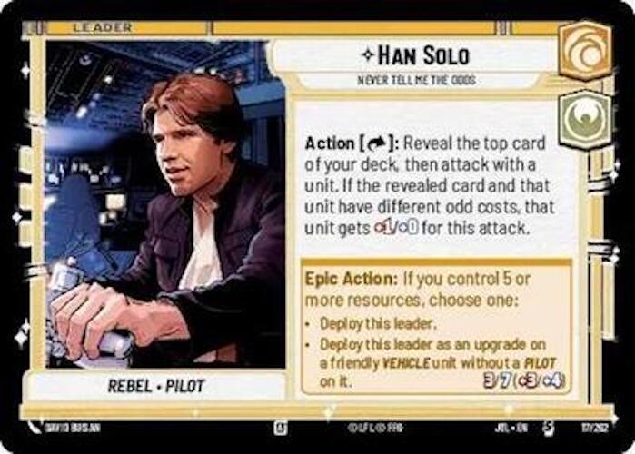  Han Solo - Never Tell Me the Odds (017/257) [Jump to Lightspeed] - Trading Card World