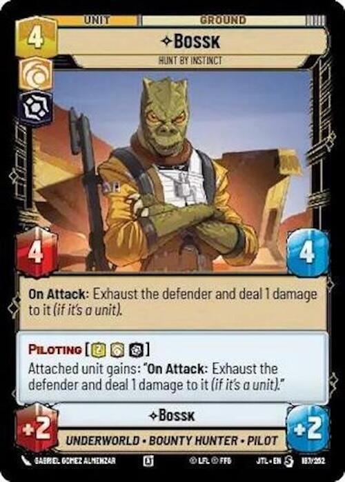  Bossk - Hunt By Instict (187/257) [Jump to Lightspeed] - Trading Card World