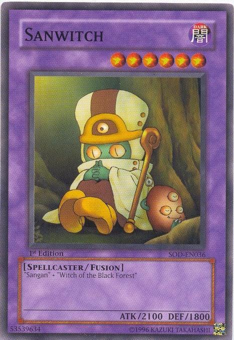 1st Edition, Common, Dark, Fusion Monster, Soul of the Duelist, Spellcaster, Unlimited Sanwitch [SOD-EN036] Common - Trading Card World