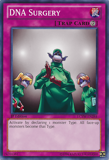 1st Edition, Common, Continuous Trap, Legendary Collection 3: Yugi's World, Trap, Unlimited DNA Surgery [LCYW-EN284] Common - Trading Card World