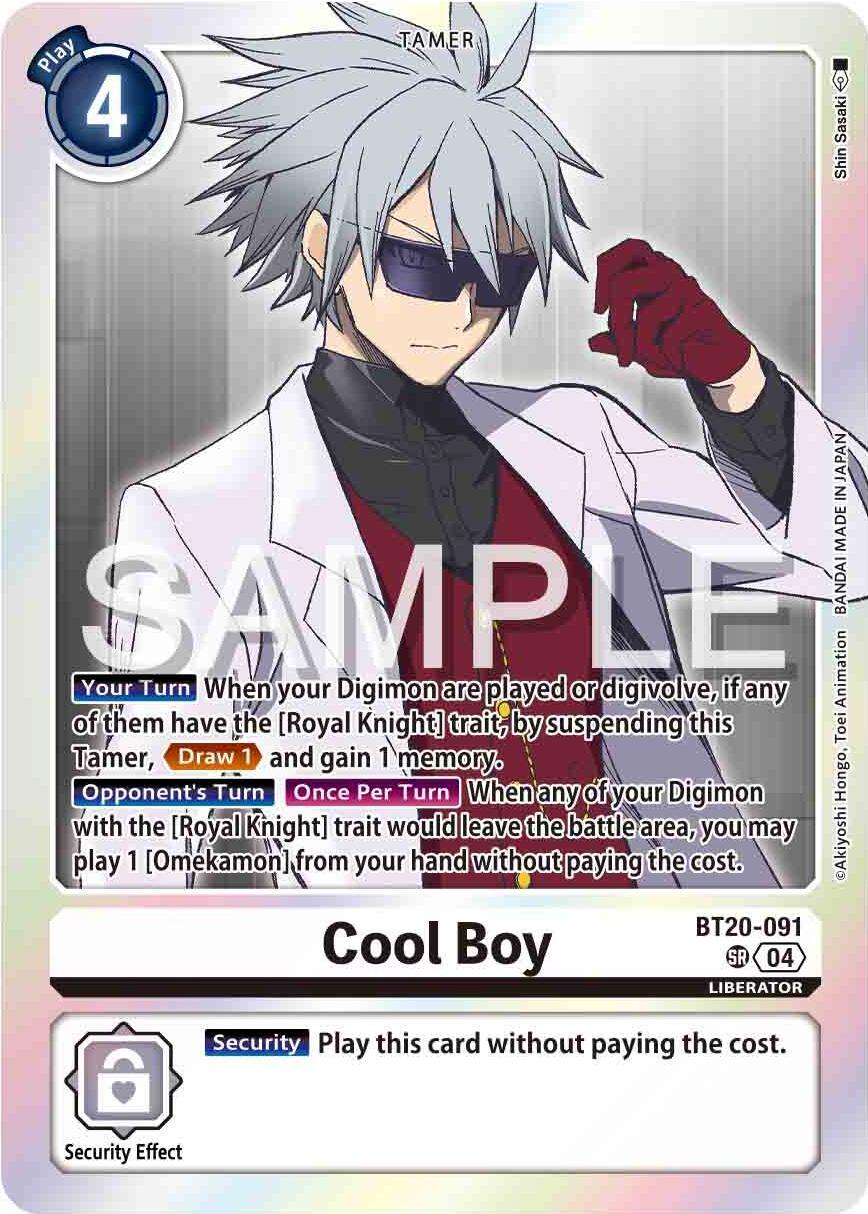 BT20-091, LIBERATOR, Release Special Booster Ver.2.0, Super Rare, Tamer, White Cool Boy [BT20-091] [Release Special Booster Ver.2.0] - Trading Card World