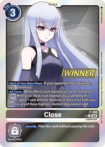 Black, LIBERATOR, P-169, Promo, Promotional Cards, Tamer Close [P-169] (Store Tournament 2025 Vo.1 Winner Pack) [Promotional Cards] - Trading Card World