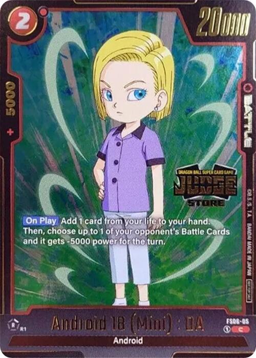 Android 18 (Mini) : DA (Judge Pack (Store Judge) 03) [Fusion World Tournament Cards] - Trading Card World