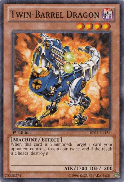 1st Edition, Battle Pack: Epic Dawn, Dark, Effect Monster, Machine, Starfoil Rare, Unlimited Twin-Barrel Dragon [BP01-EN154] Starfoil Rare - Trading Card World