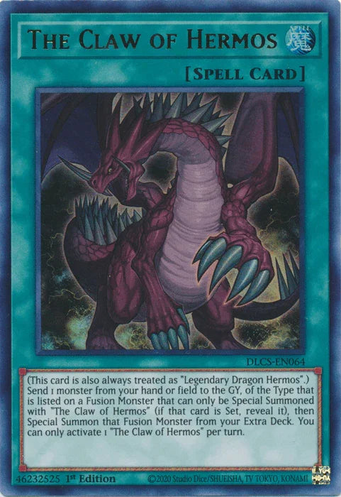 1st Edition, Dragons of Legend: The Complete Series, Normal Spell, Spell, Ultra Rare The Claw of Hermos [DLCS-EN064] Ultra Rare - Trading Card World
