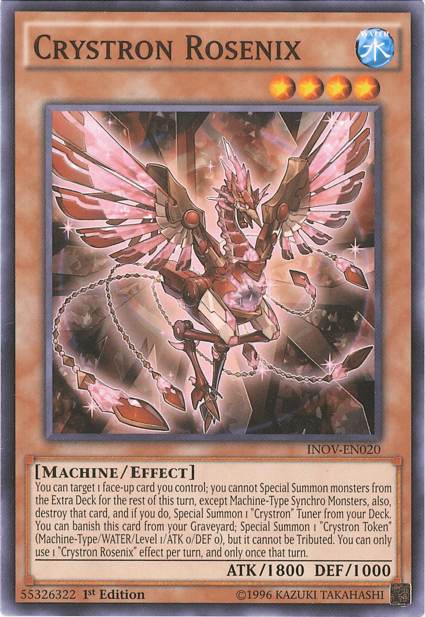 1st Edition, Common, Effect Monster, Invasion: Vengeance, Machine, Unlimited, Water Crystron Rosenix [INOV-EN020] Common - Trading Card World