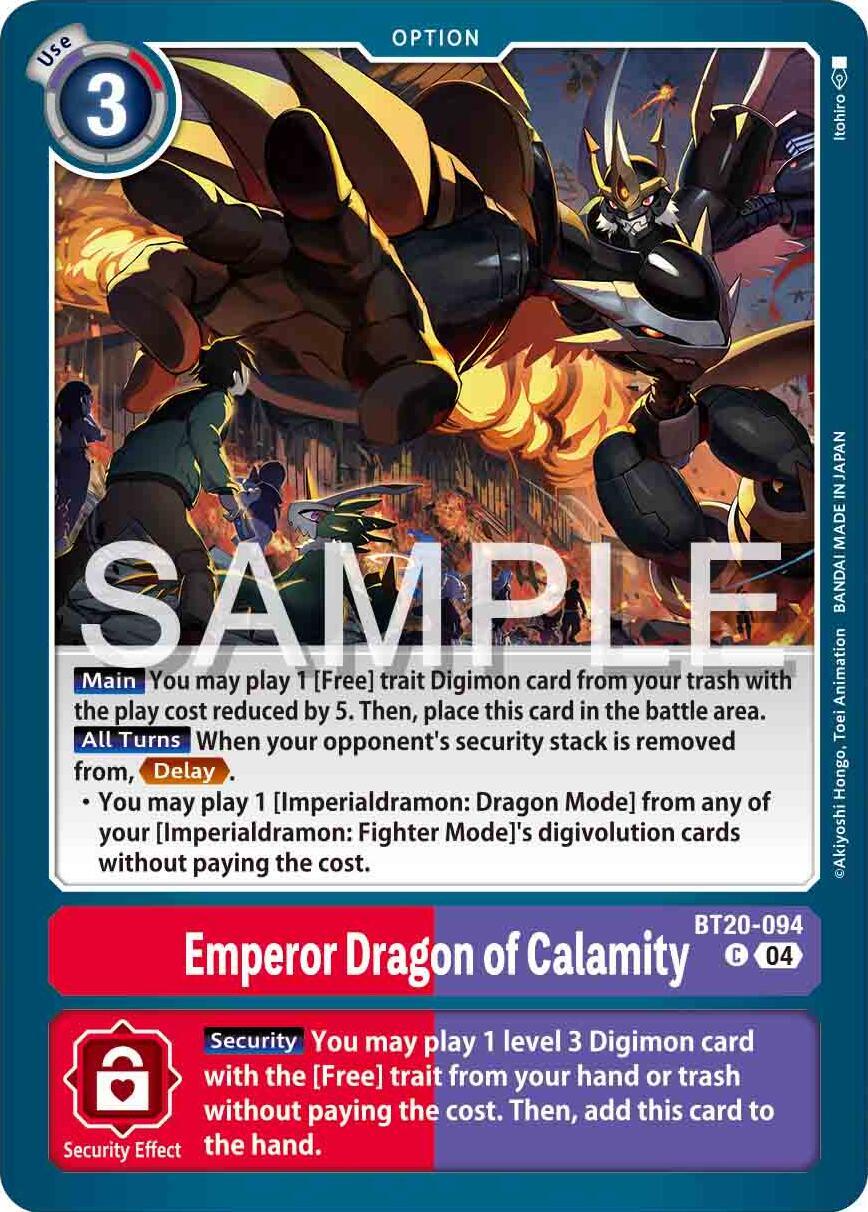 BT20-094, Common, Option, Red;Purple, Release Special Booster Ver.2.0 Emperor Dragon of Calamity [BT20-094] [Release Special Booster Ver.2.0] - Trading Card World