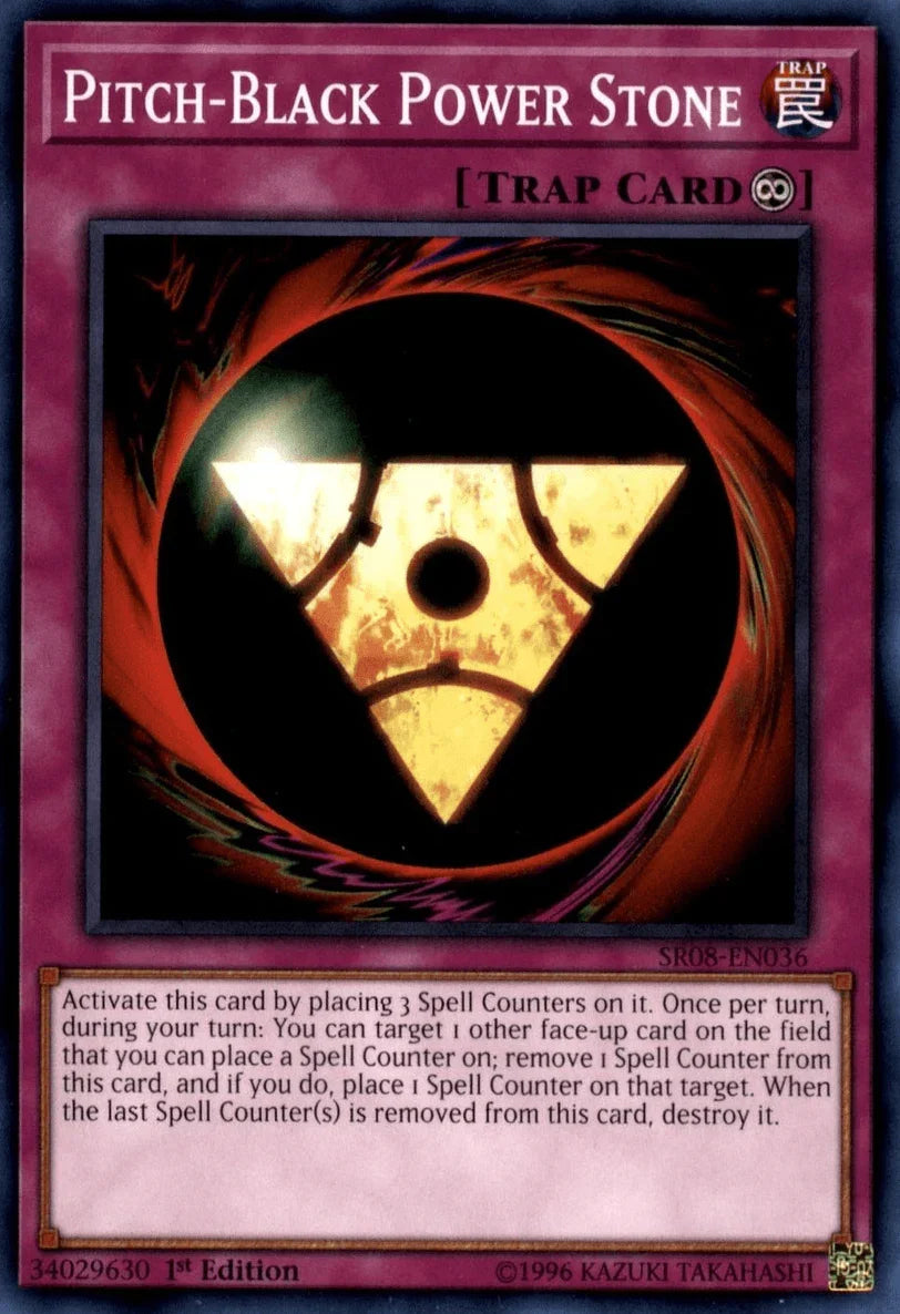 1st Edition, Common, Continuous Trap, Structure Deck: Order of the Spellcasters, Trap Pitch-Black Power Stone [SR08-EN036] Common - Trading Card World