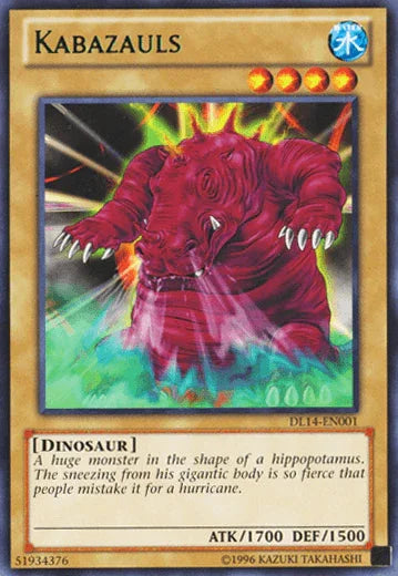 Dinosaur, Duelist League Promo, Normal Monster, Rare, Unlimited, Water Kabazauls (Green) [DL14-EN001] Rare - Trading Card World