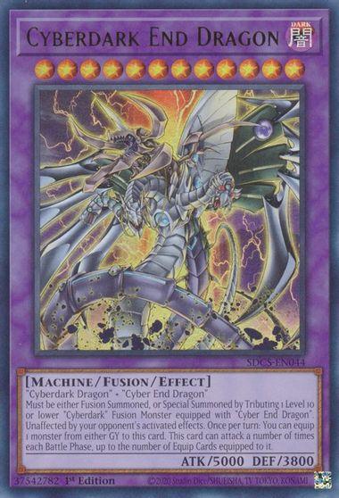 1st Edition, Cyber Strike, Dark, Fusion/Effect Monster, Machine, Ultra Rare, Unlimited Cyberdark End Dragon [SDCS-EN044] Ultra Rare - Trading Card World