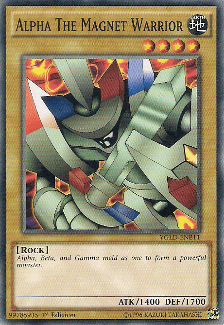 1st Edition, Common, Earth, King of Games: Yugi's Legendary Decks, Normal Monster, Rock, Unlimited Alpha The Magnet Warrior [YGLD-ENB11] Common - Trading Card World