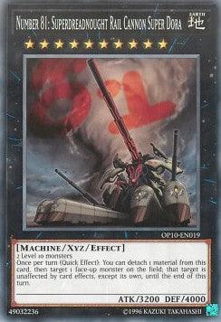 Common, Earth, Machine, OTS Tournament Pack 10, Unlimited, Xyz/Effect Monster Number 81: Superdreadnought Rail Cannon Super Dora [OP10-EN019] Common - Trading Card World