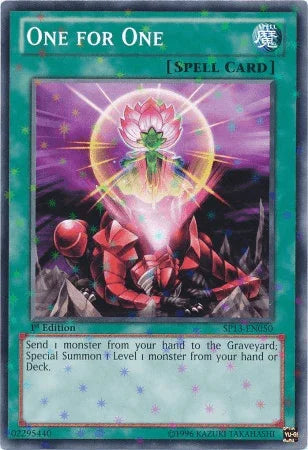 1st Edition, Normal Spell, Spell, Star Pack 2013, Starfoil Rare, Unlimited One for One [SP13-EN050] Starfoil Rare - Trading Card World
