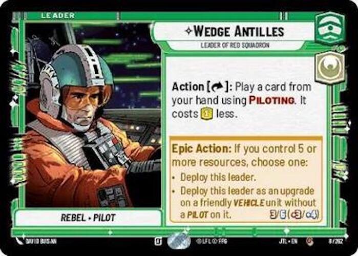  Wedge Antilles - Leader of Red Squadron (008/257) [Jump to Lightspeed] - Trading Card World