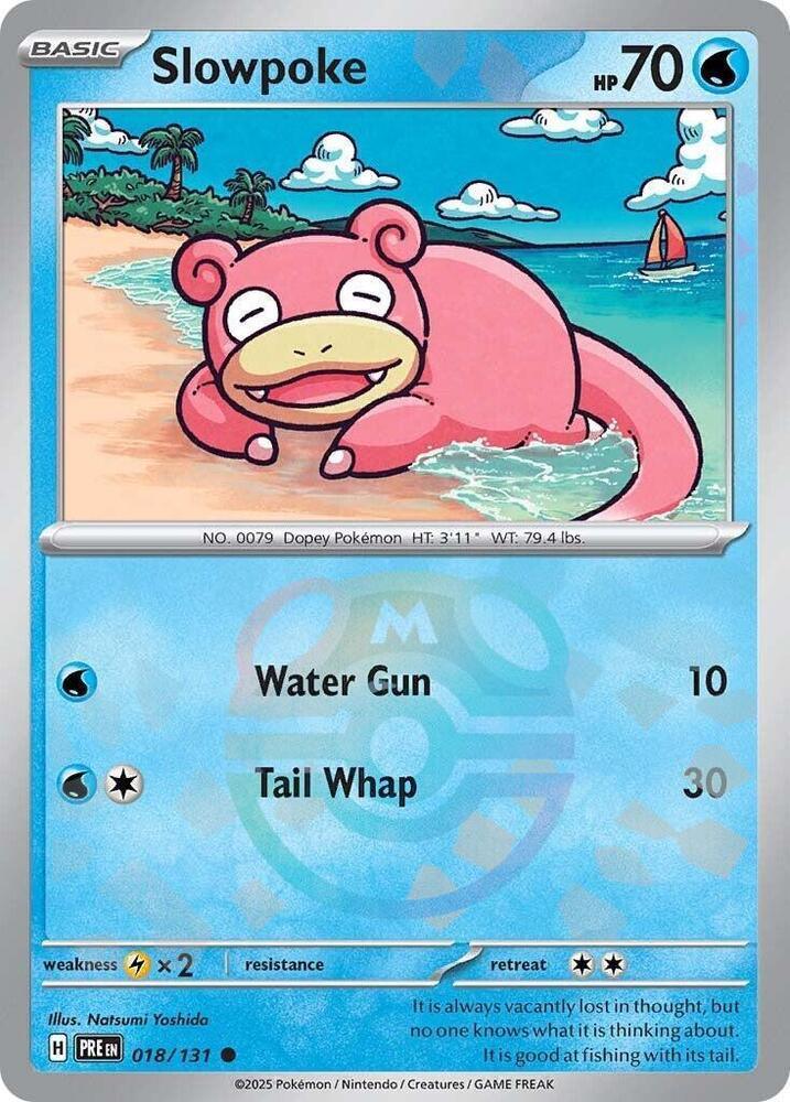 Scarlet & Violet: Prismatic Evolutions Slowpoke (018/131) (Master Ball Pattern) [Scarlet & Violet: Prismatic Evolutions] - Trading Card World