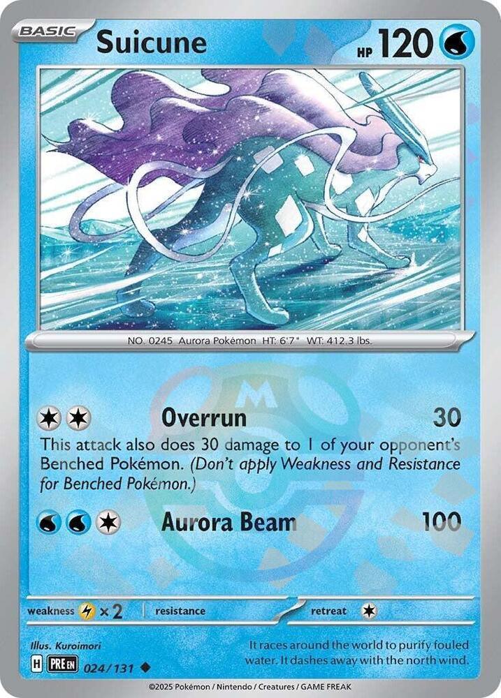 024, Scarlet & Violet: Prismatic Evolutions Suicune (024/131) (Master Ball Pattern) [Scarlet & Violet: Prismatic Evolutions] - Trading Card World
