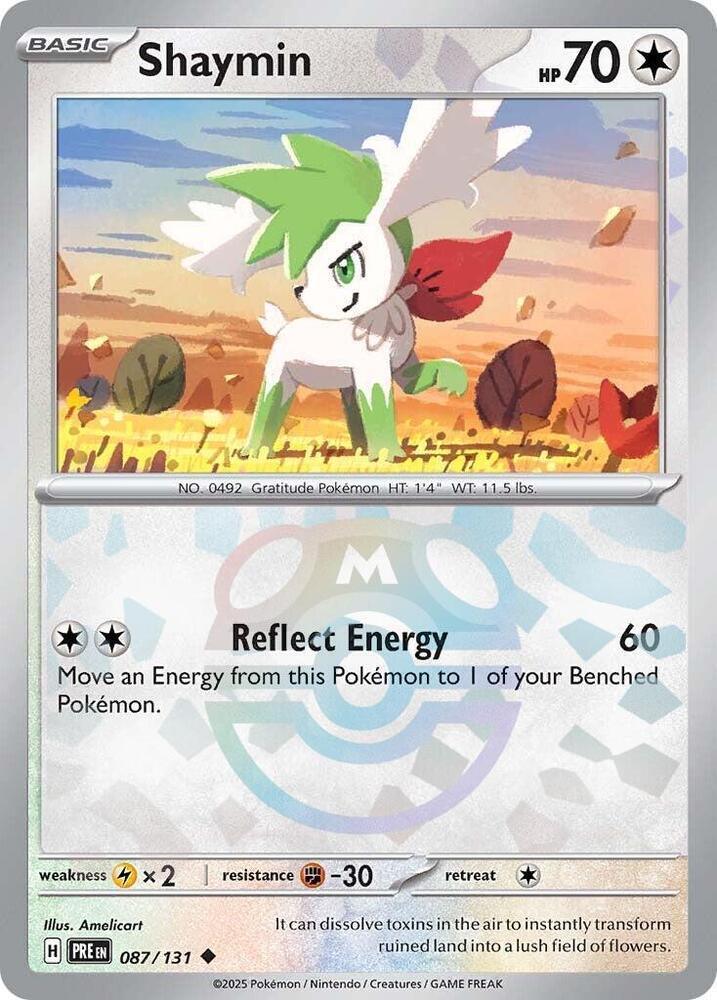 Scarlet & Violet: Prismatic Evolutions Shaymin (087/131) (Master Ball Pattern) [Scarlet & Violet: Prismatic Evolutions] - Trading Card World