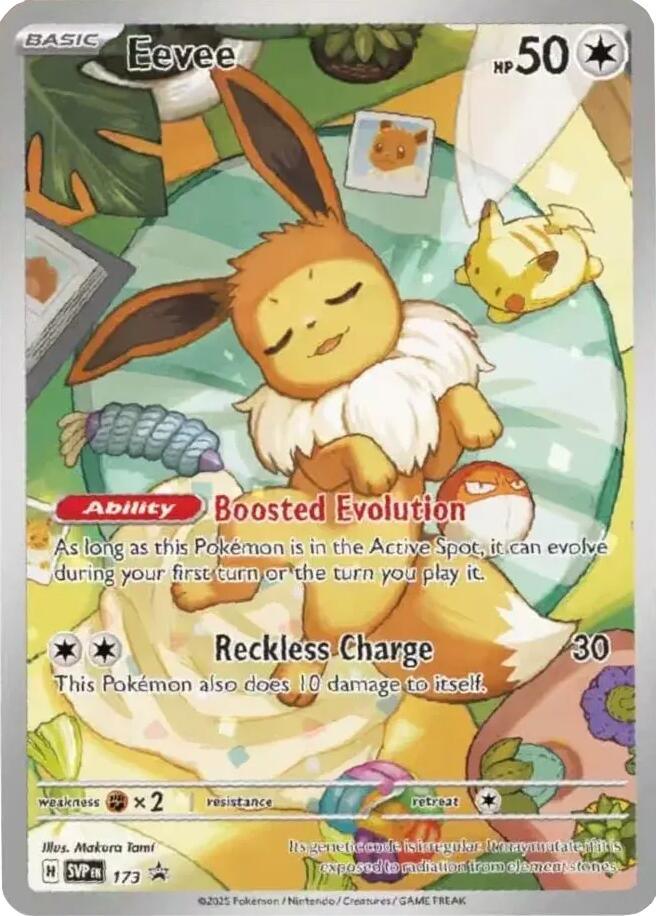 173, Colorless, Fighting [x2], Holofoil, Promo, Scarlet & Violet: Black Star Promos Eevee (173) [Scarlet & Violet: Black Star Promos] - Trading Card World