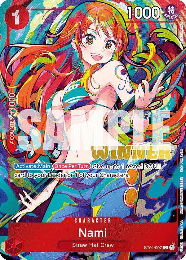 Character, Common, One Piece Promotion Cards, Promotional Cards, Straw Hat Crew Nami (2025 New Year Event) [Winner] [One Piece Promotion Cards] - Trading Card World