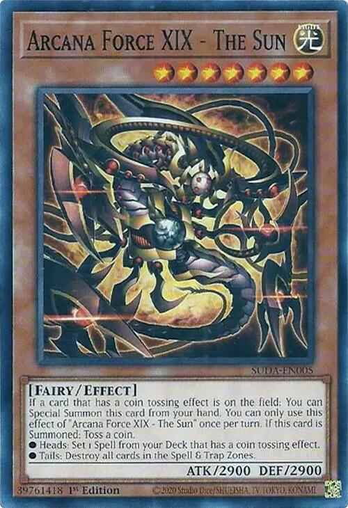 1st Edition, Common, Effect Monster, Fairy, Light, Supreme Darkness Arcana Force XIX - The Sun [SUDA-EN005] Common - Trading Card World