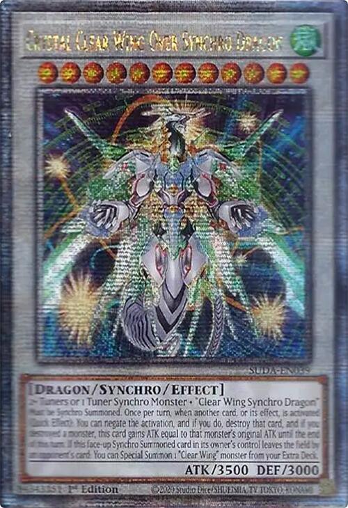 1st Edition, Dragon, Quarter Century Secret Rare, Supreme Darkness, Synchro/Effect Monster, Wind Crystal Clear Wing Over Synchro Dragon (Quarter Century Secret Rare) [SUDA-EN039] Quarter Century Secret Rare - Trading Card World