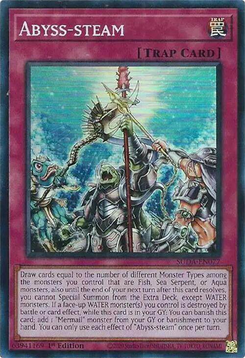 1st Edition, Normal Trap, Super Rare, Supreme Darkness, Trap Abyss-steam [SUDA-EN077] Super Rare - Trading Card World