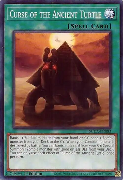1st Edition, Common, Normal Spell, Spell, Supreme Darkness Curse of the Ancient Turtle [SUDA-EN083] Common - Trading Card World